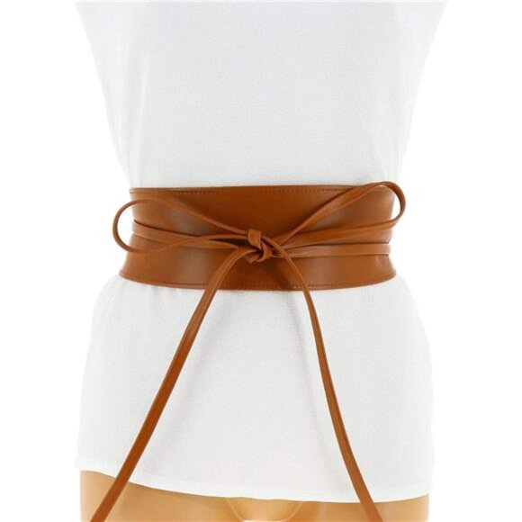 Woman Italian leather Obi belt main image 5
